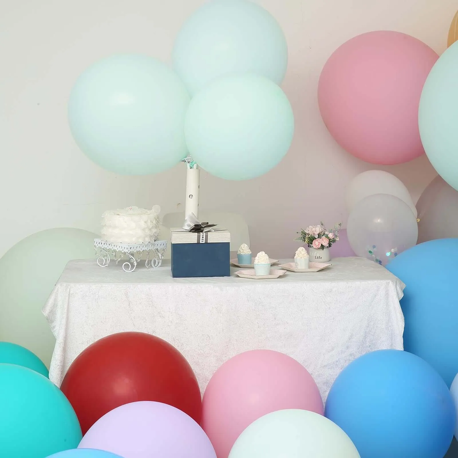 10 Pack 18" Matte Pastel Seafoam Helium or Air Latex Party Balloons