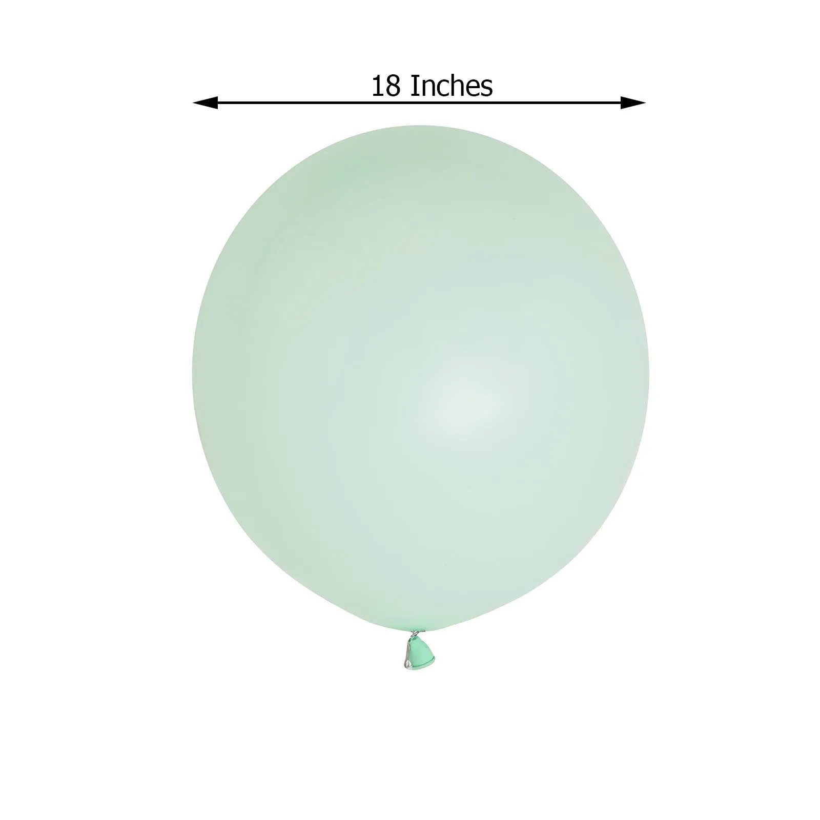 10 Pack 18" Matte Pastel Seafoam Helium or Air Latex Party Balloons