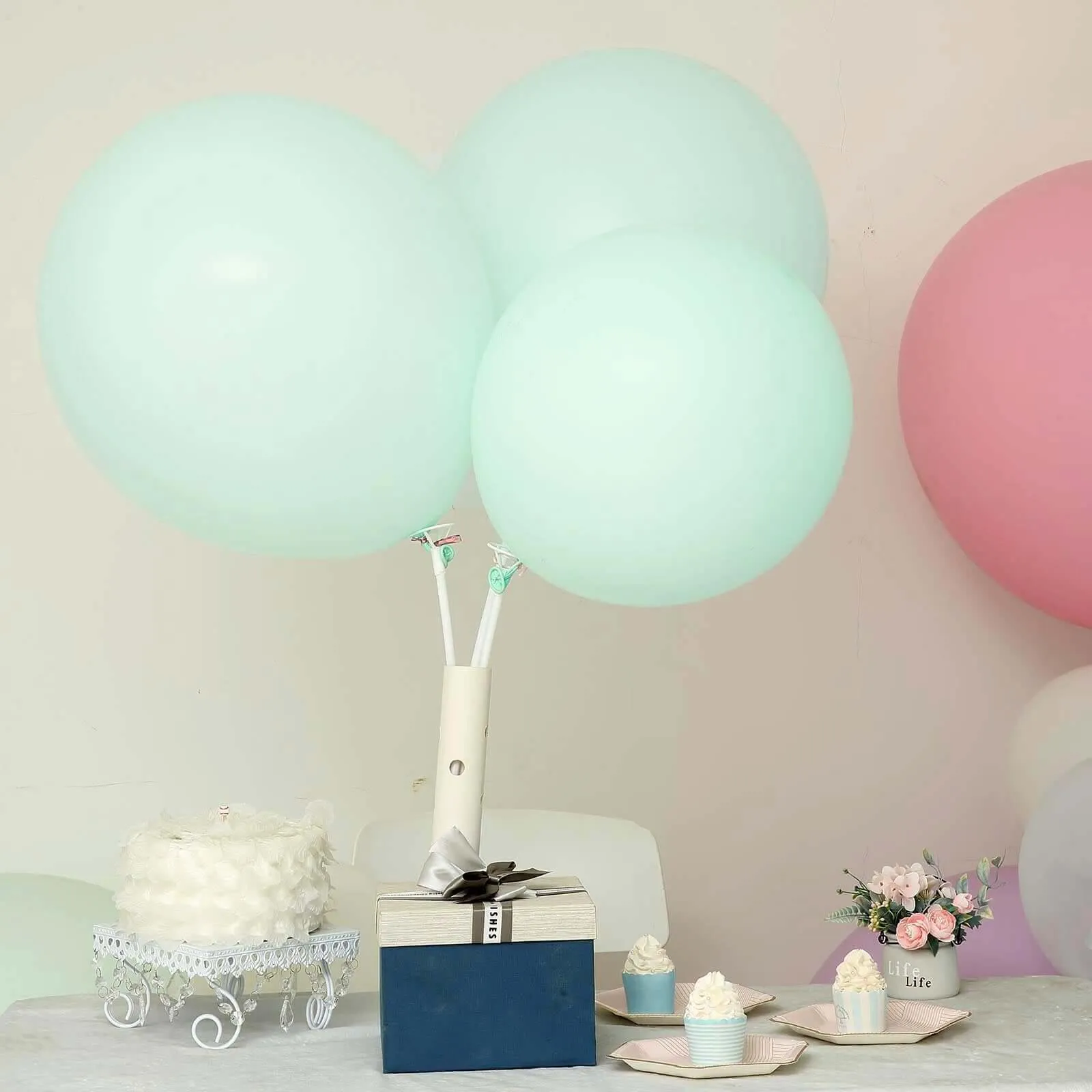 10 Pack 18" Matte Pastel Seafoam Helium or Air Latex Party Balloons