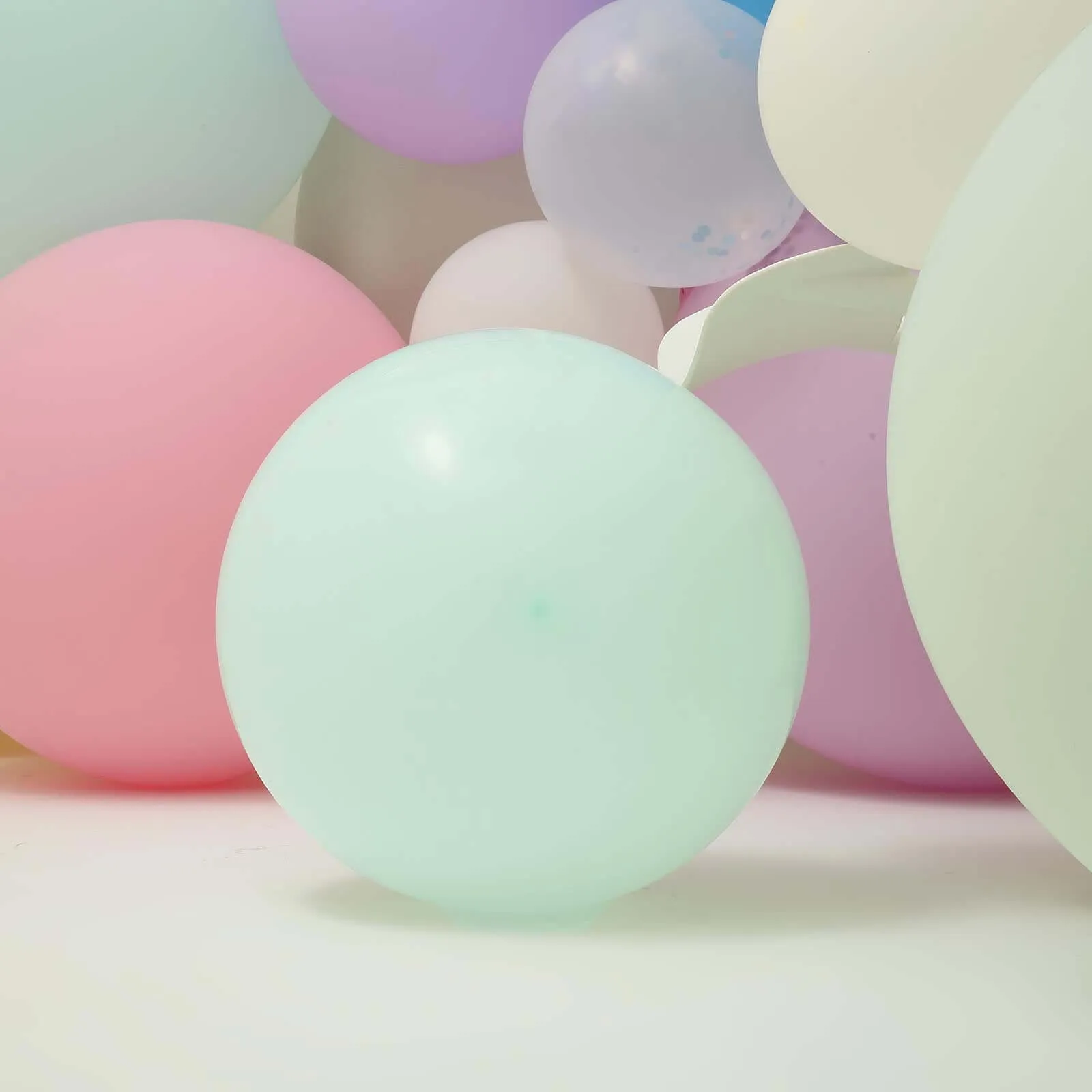 10 Pack 18" Matte Pastel Seafoam Helium or Air Latex Party Balloons