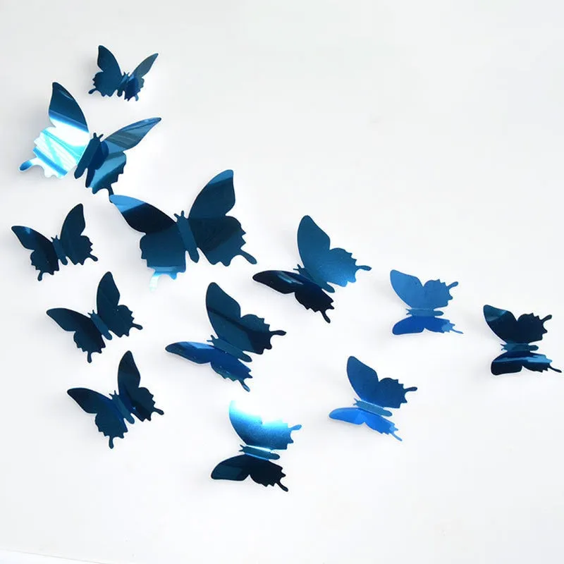 12pcs 3D Butterfly Mirror Wall Stickers