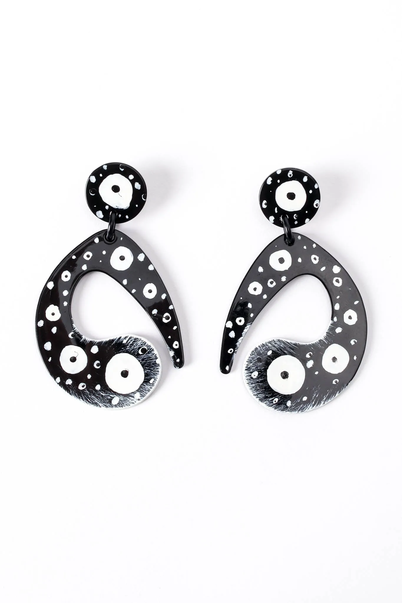 Abstract Peacock Eye Earrings