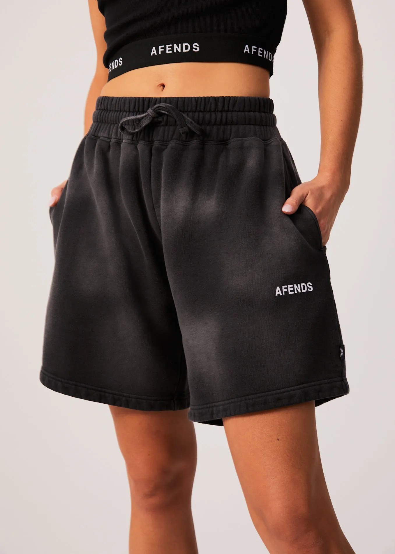 AFENDS Womens Boundless - Oversized Shorts - Black