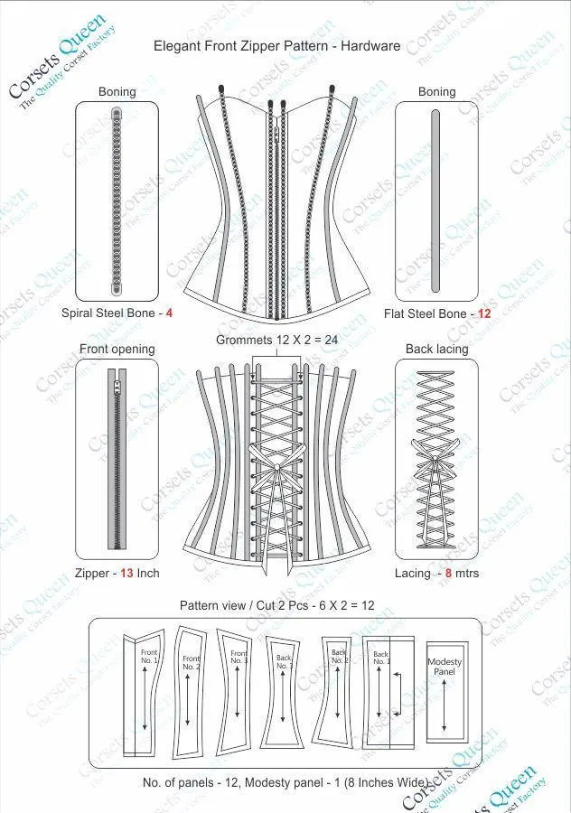 Brommel Sheep Nappa Leather Overbust Corset