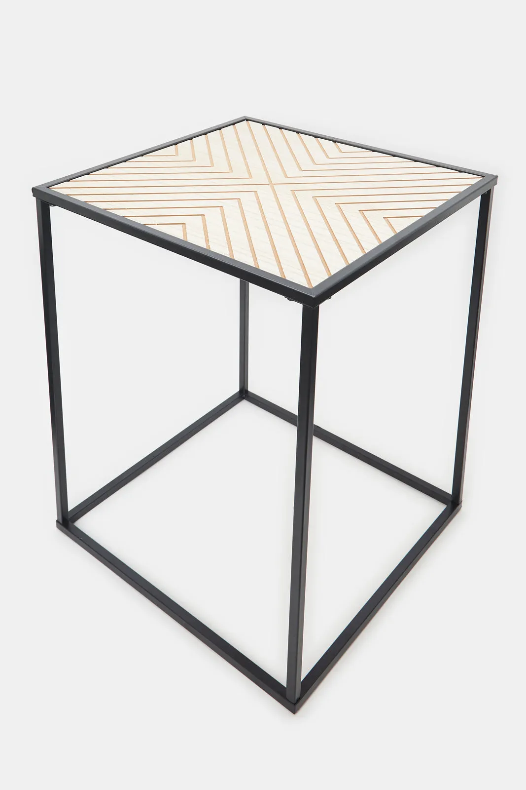 Brown Square Side Table