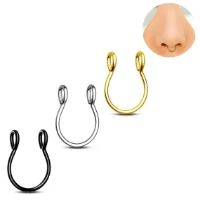 Faux Septum Ring Adjustable Clip On