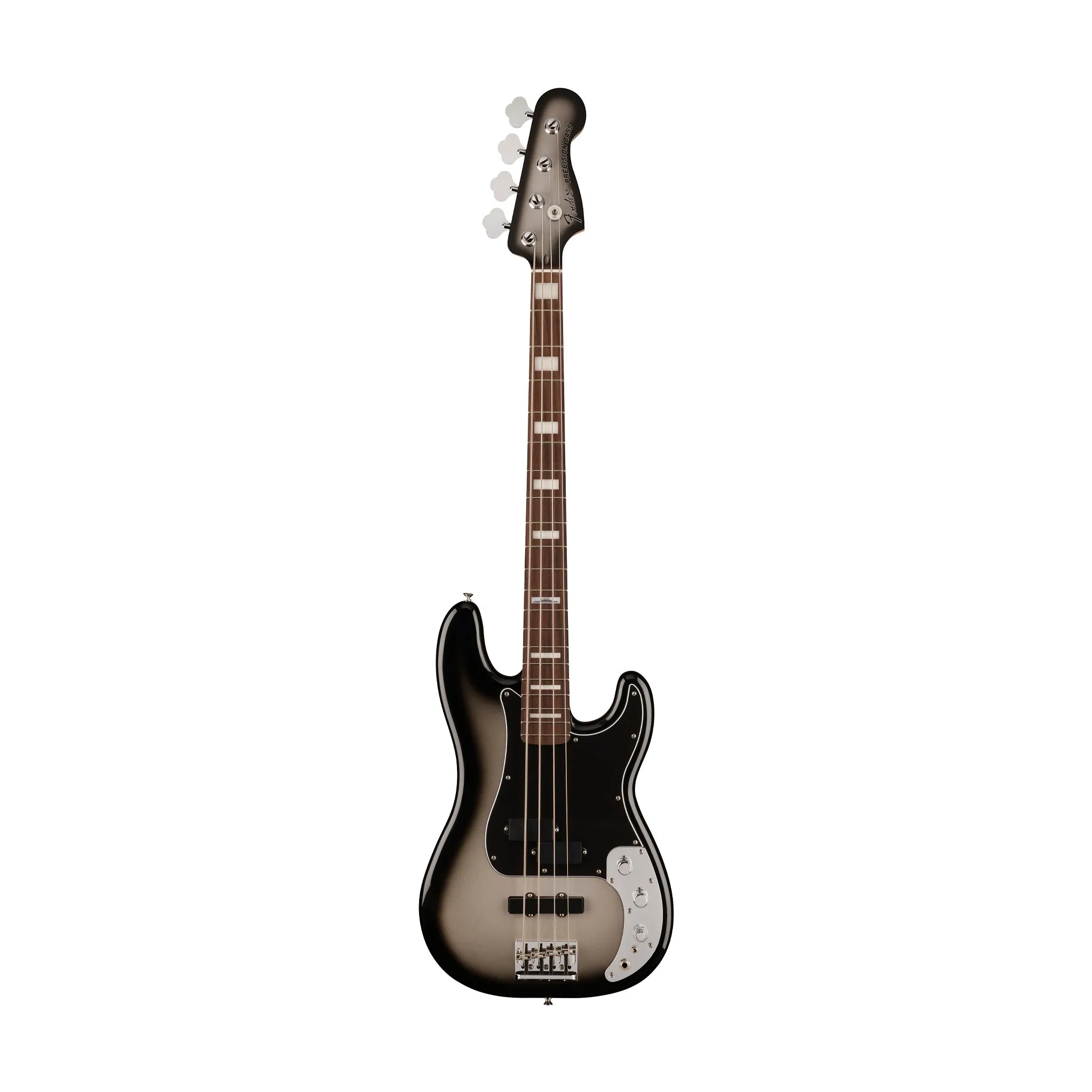 Fender Troy Sanders Precision Bass 4-String Guitar, RW FB, Silverburst