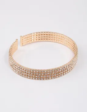 Gold Classic Cup Chain Bangle