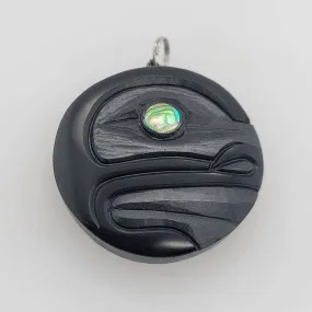 Haida Spirit Moon Argillite Pendant