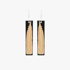 Huia Feather Earrings - Black