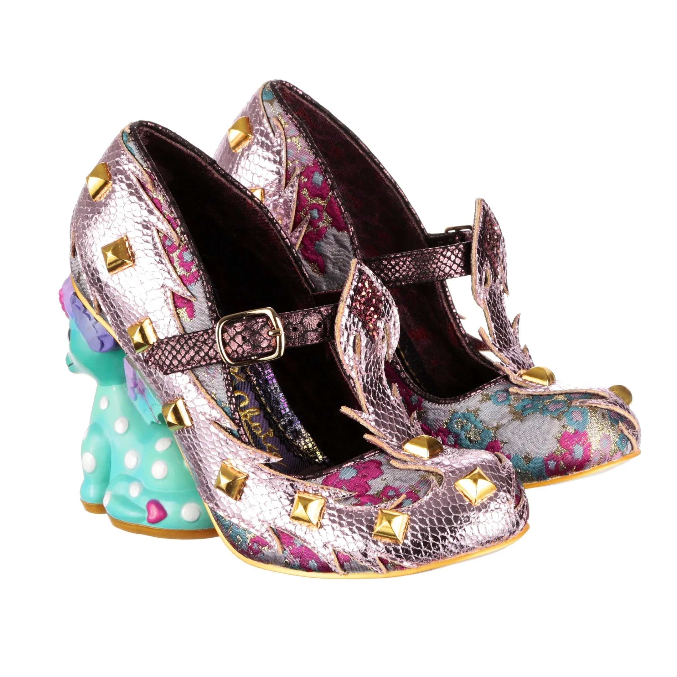 Irregular Choice Womens Dragons & Fire Flail Tail High Heels - Rose