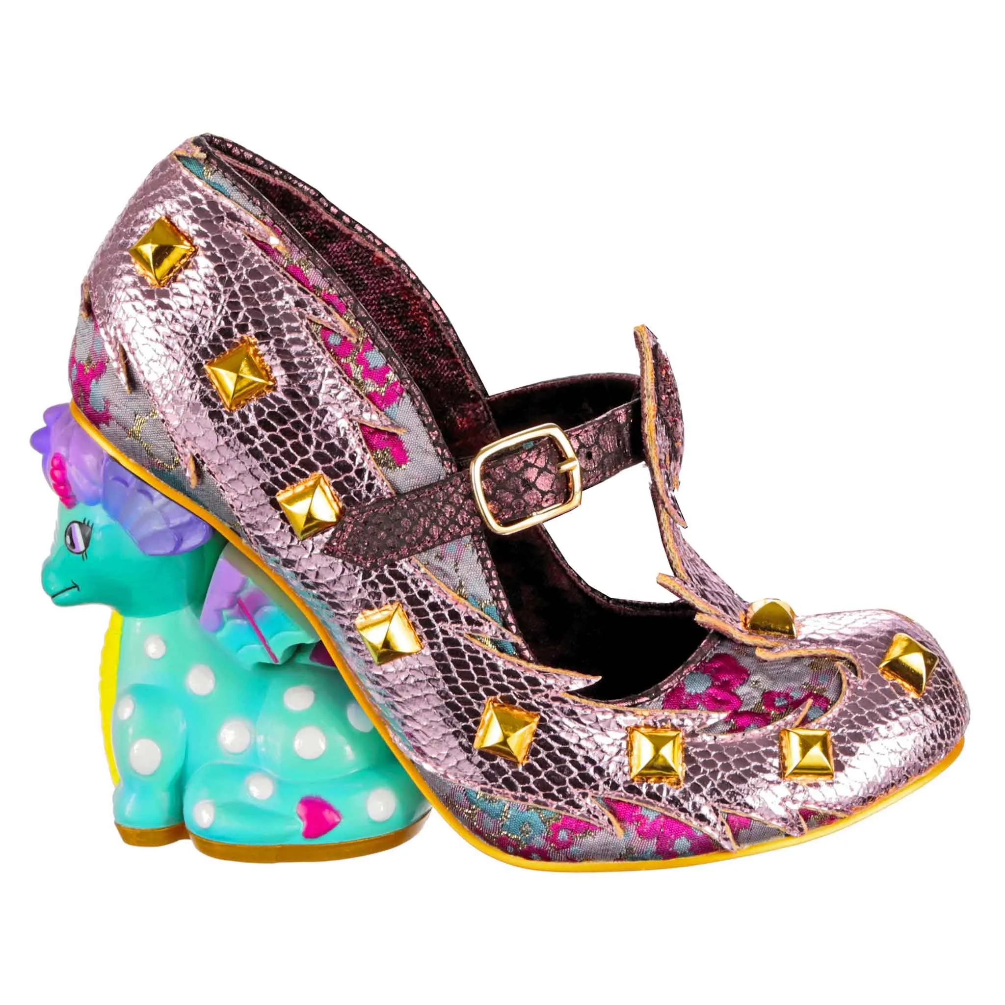 Irregular Choice Womens Dragons & Fire Flail Tail High Heels - Rose