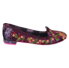 Irregular Choice Womens Have a Mice Day Flat - Purple