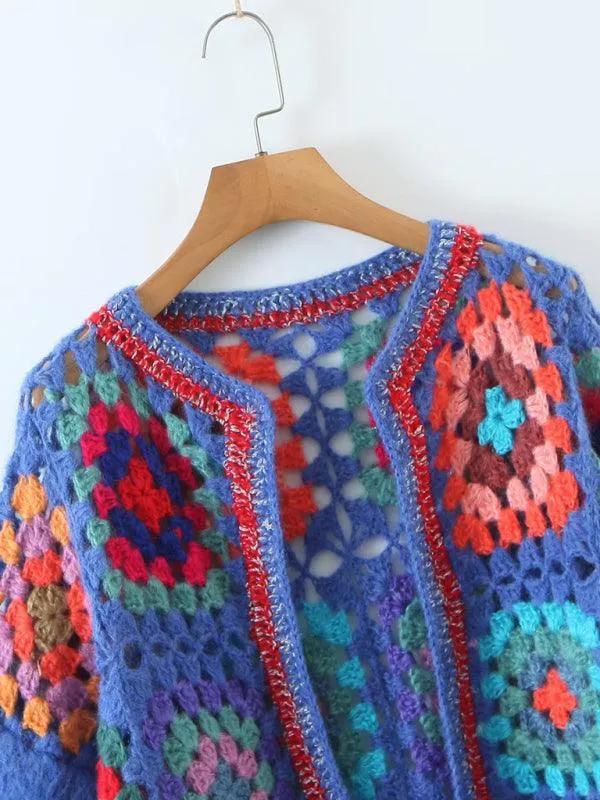 Loose Crochet  Women Cardigan Sweater