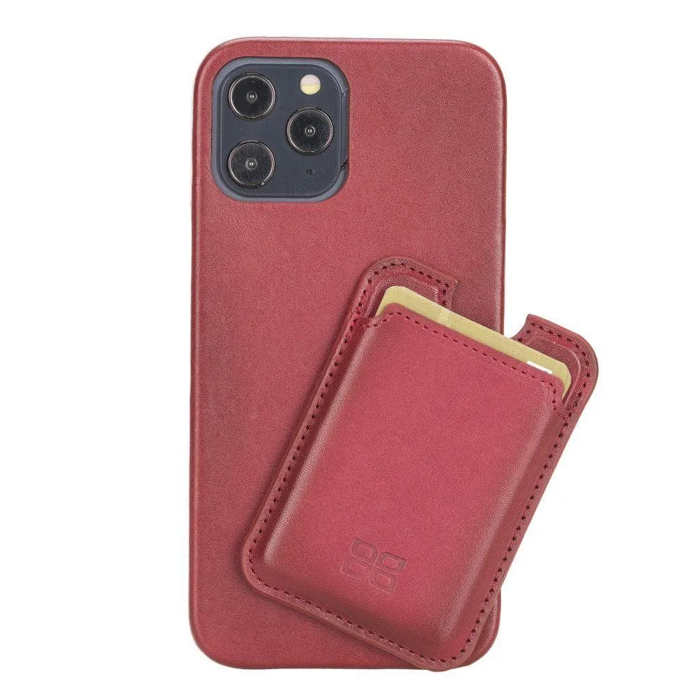 Maggy Magnetic Detachable Leather Card Holder for Back Covers