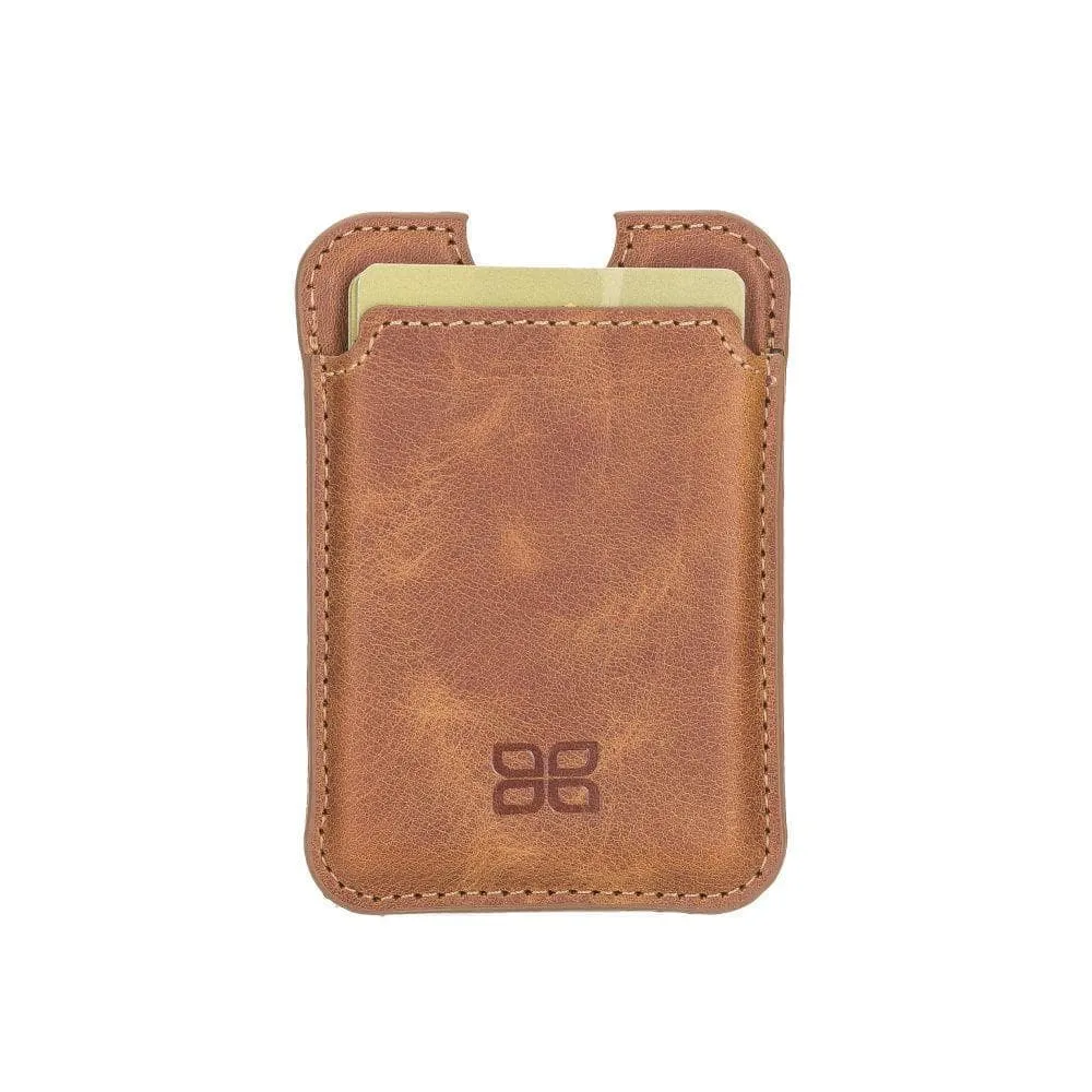 Maggy Magnetic Detachable Leather Card Holder for Back Covers