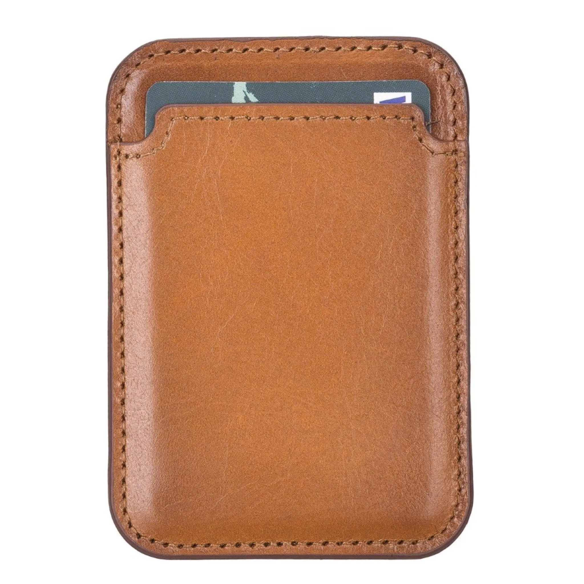 Maggy Magnetic Detachable Leather Card Holder for Back Covers