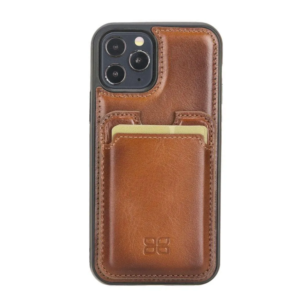 Maggy Magnetic Detachable Leather Card Holder for Back Covers