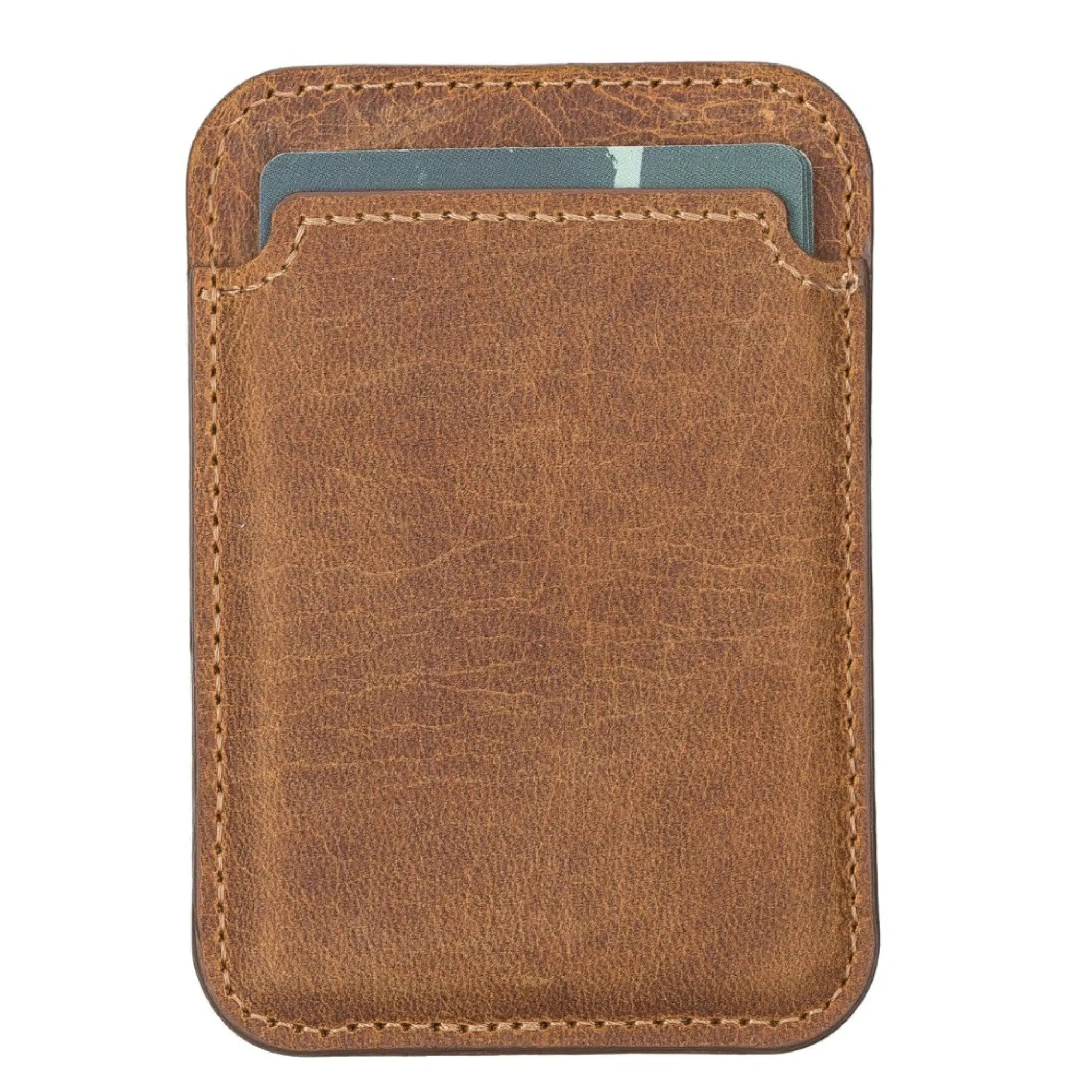 Maggy Magnetic Detachable Leather Card Holder for Back Covers