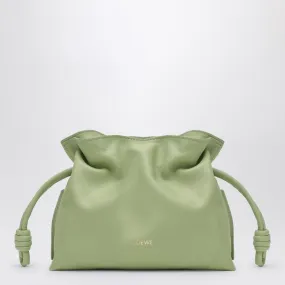 MINI LIGHT GREEN LEATHER FLAMENCO CLUTCH