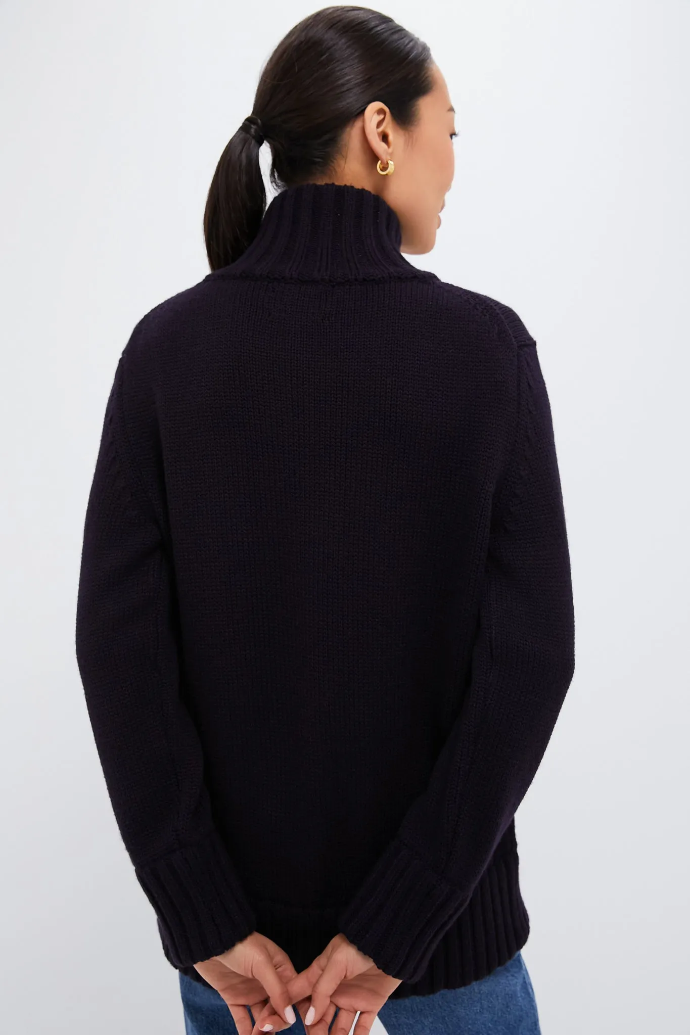 Navy Wool Blend Hudson Cardigan