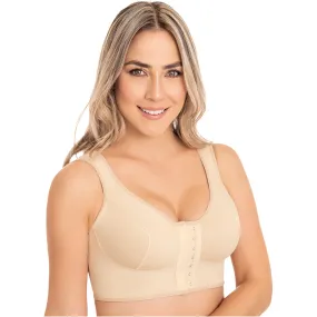 Post Surgical Compression Bra with Front closure, Soft. flat seams & Full cups MYD 0016