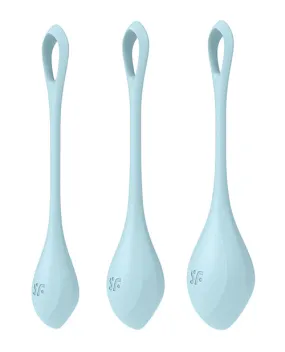 Satisfyer Yoni Power 2 Balls Training Set - Light Blue