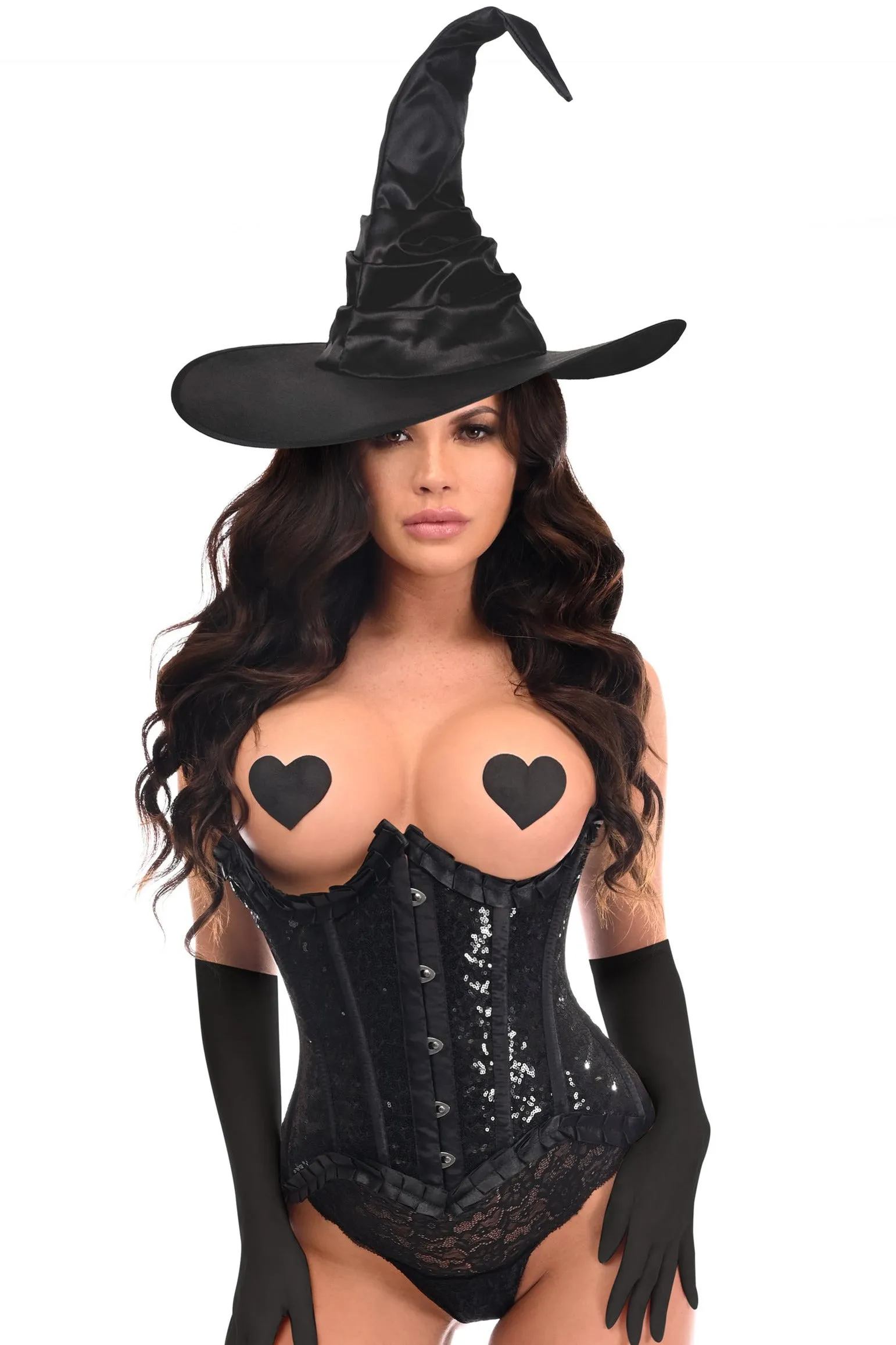 Top Drawer 3 PC Pin-Up Witch Corset Costume