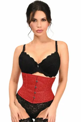 Top Drawer Cherry Bomb Glitter Steel Boned Mini Cincher