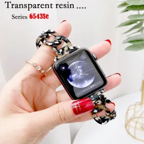 Transparent Resin Straps for apple watch band