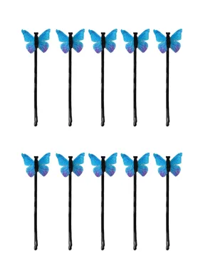 Yellow Chimes Hair Pins for Women Girls Hair Accessories for Women Hair Pin 10 Pcs Purple Butterfly Bobby Pins for Hair Pins for Girls Bobby Pins fro women Gift for Women and Girls